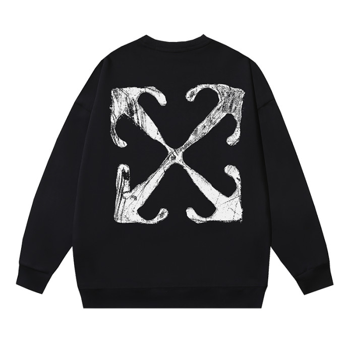 OFF WHITE ANCHOR ARROW CREW NECK HOODIE