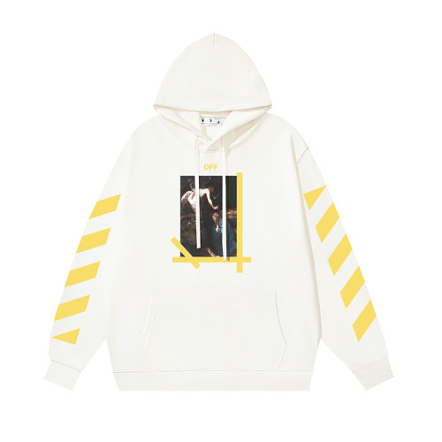 OFF WHITE DIAGONAL STRIPED ARROW HOODIE