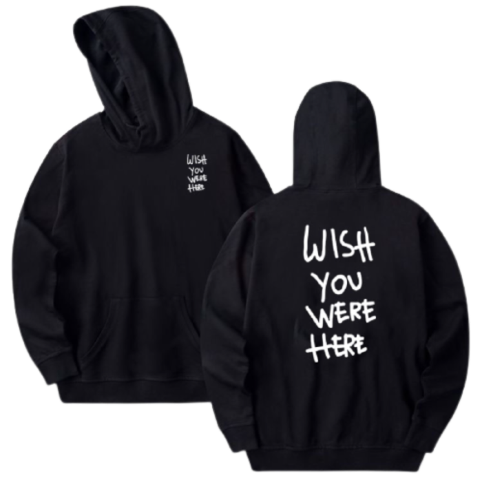 Wish You Were Here Text Hoodie