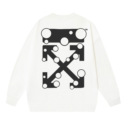 OFF WHITE BALL ARROW CREW NECK HOODIE WHITE