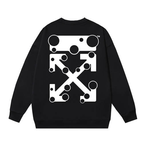 OFF WHITE BALL ARROW CREW NECK HOODIE BLACK