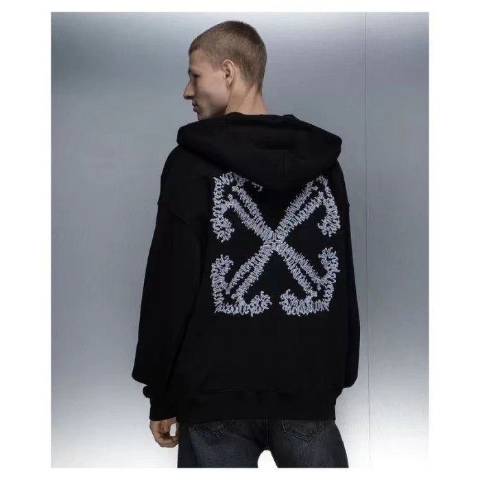 OFF WHITE IRREGULAR ARROW HOODIE