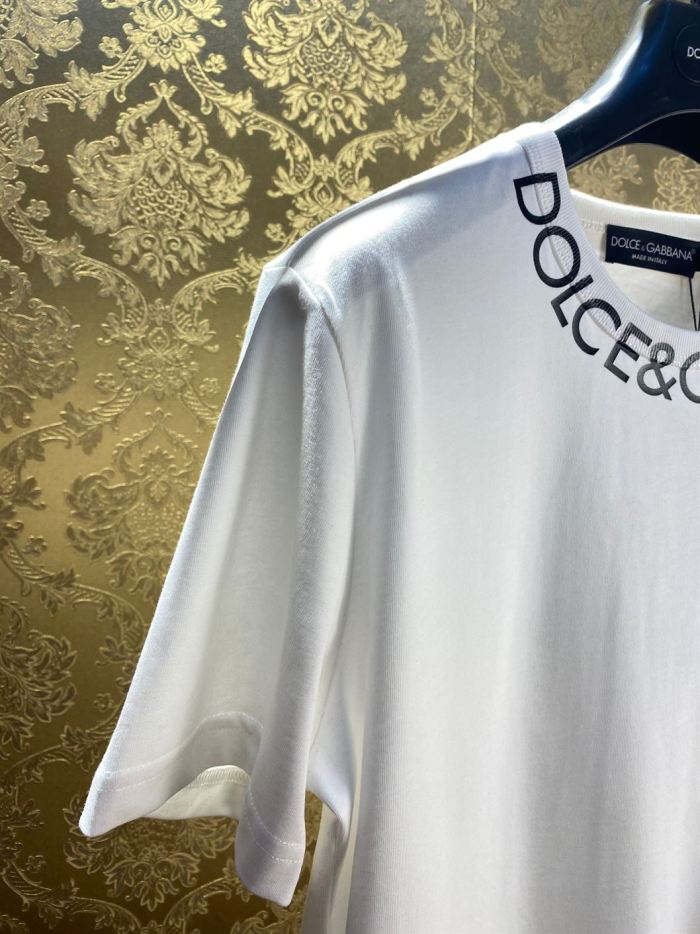 DOLCE & GABBANA ROUND-NECK T-SHIRT WITH DOLCE&GABBANA PRINT – DT004