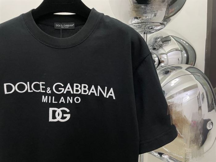 DOLCE & GABBANA COTTON T-SHIRT WITH DG EMBROIDERY – DT009