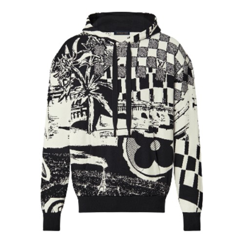 LOUIS VUITTON PARISIAN COLLAGE JACQUARD HOODIE – LH060