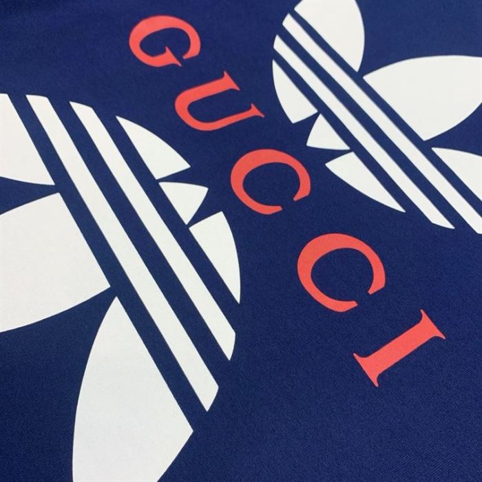 ADIDAS X GUCCI COTTON JERSEY T-SHIRT IN BLUE – GGS032