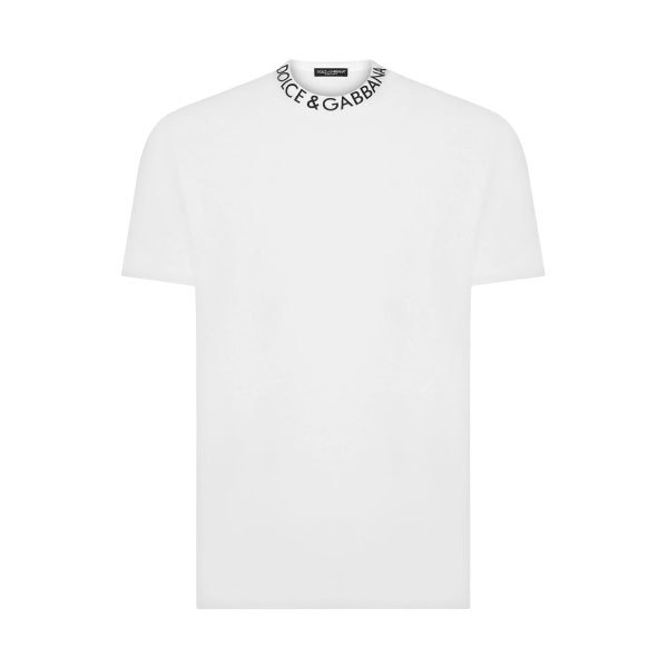 DOLCE & GABBANA ROUND-NECK T-SHIRT WITH DOLCE&GABBANA PRINT – DT004
