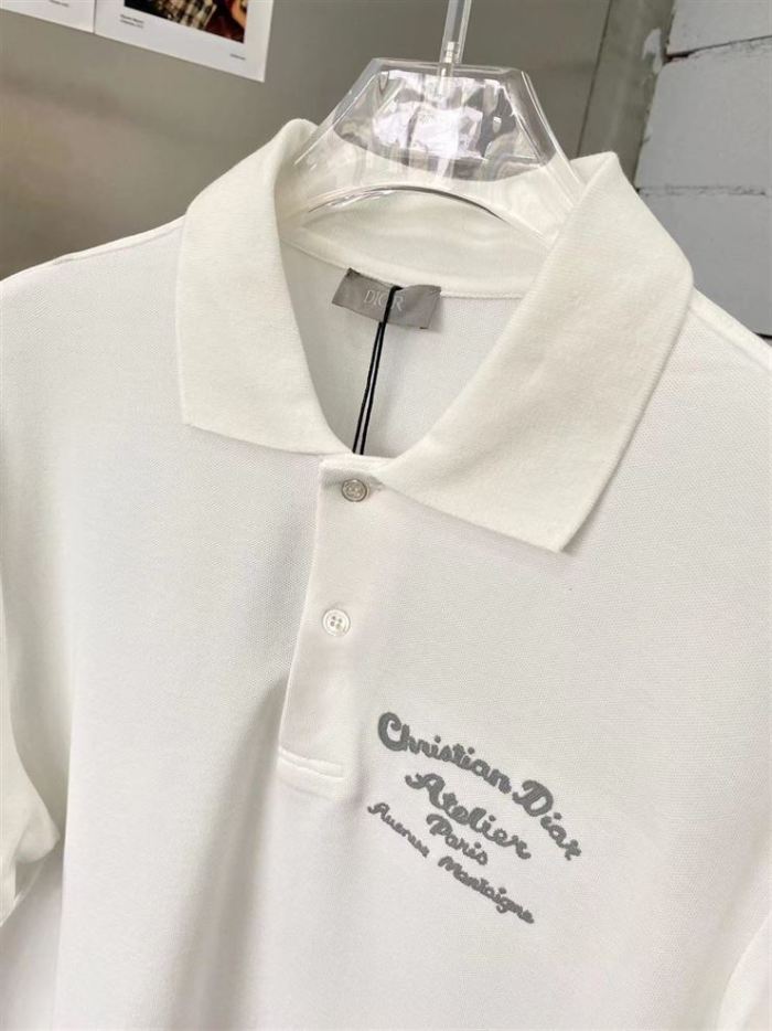 ‘CHRISTIAN DIOR ATELIER’ POLO SHIRT WHITE COTTON PIQUÉ – DOT019