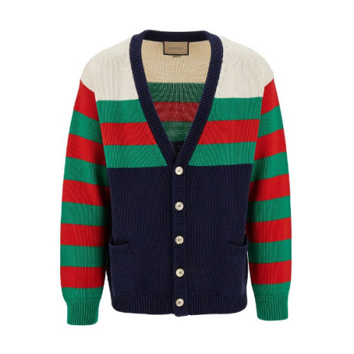 GUCCI COTTON AND WOOL BLEND CARDIGAN – GCK034
