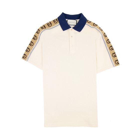 GUCCI POLO WITH INTERLOCKING G STRIPE – GGS014