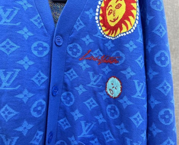 LOUIS VUITTON LV x YK MONOGRAM FACES KNITTED CARDIGAN – LVH052