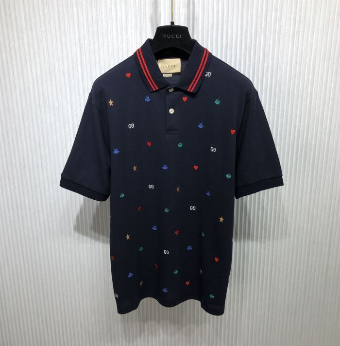 GUCCI POLO WITH SYMBOLS EMBROIDERY – GGS045