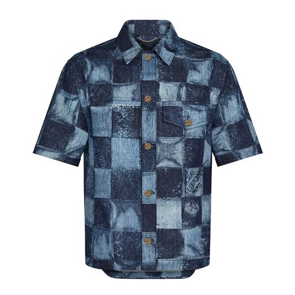 LOUIS VUITTON DAMIER SALT PRINT SHORT SLEEVE SHIRT – LVTS060