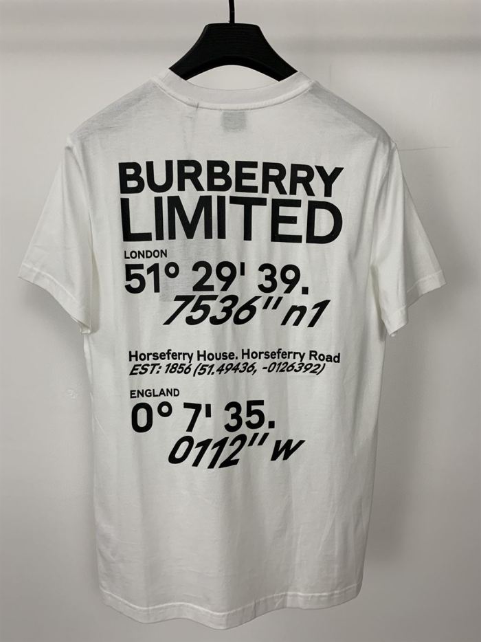 BURBERRY WHITE CARRICK COORDINATE T-SHIRT – BRS031