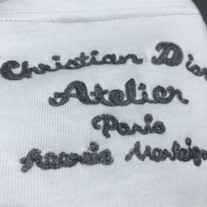 ‘CHRISTIAN DIOR ATELIER’ T-SHIRT RELAXED FIT WHITE COTTON JERSEY – DOT023