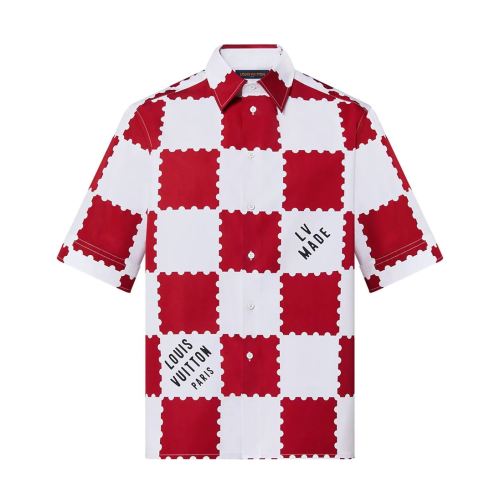 LOUIS VUITTON GIANT DAMIER SHIRT GARNET RED – LVTS024