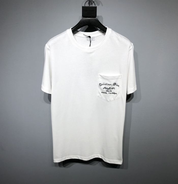 ‘CHRISTIAN DIOR ATELIER’ T-SHIRT RELAXED FIT WHITE COTTON JERSEY – DOT023