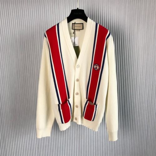 GUCCI KNIT COTTON CARDIGAN WITH PATCH – GCK043