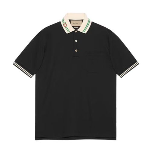 GUCCI COTTON PIQUET POLO WITH INTERLOCKING G – GGS035