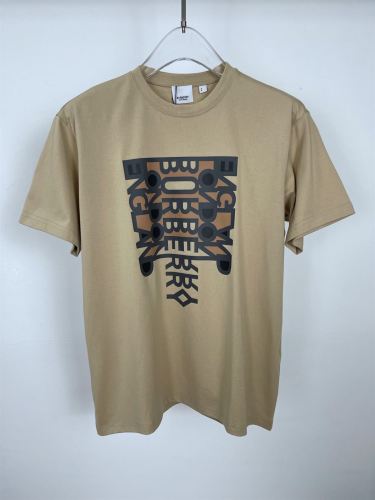 BURBERRY LOGO PRINT COTTON OVERSIZE T-SHIRT – IN SOFT FAWN – BRS006
