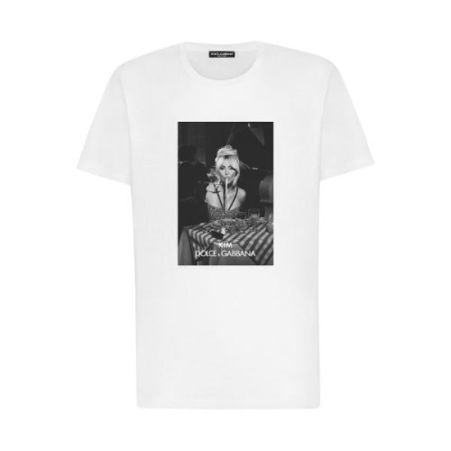 DOLCE & GABBANA CIAO KIM PASTA-PRINT T-SHIRT – DT012