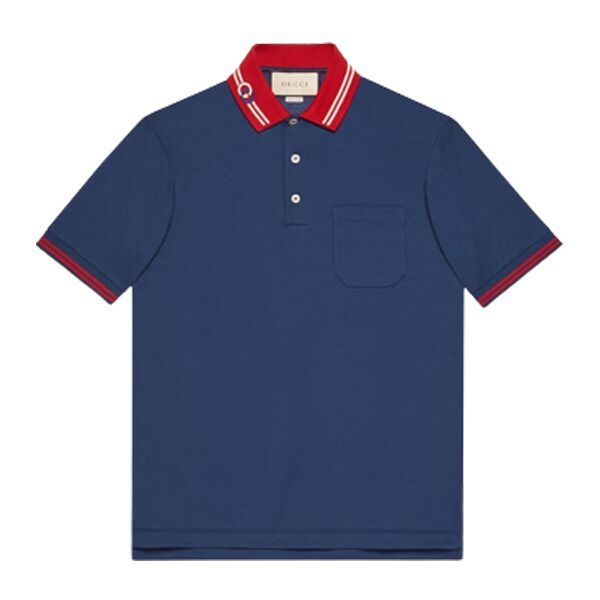 GUCCI COTTON PIQUET POLO WITH INTERLOCKING G – GGS036