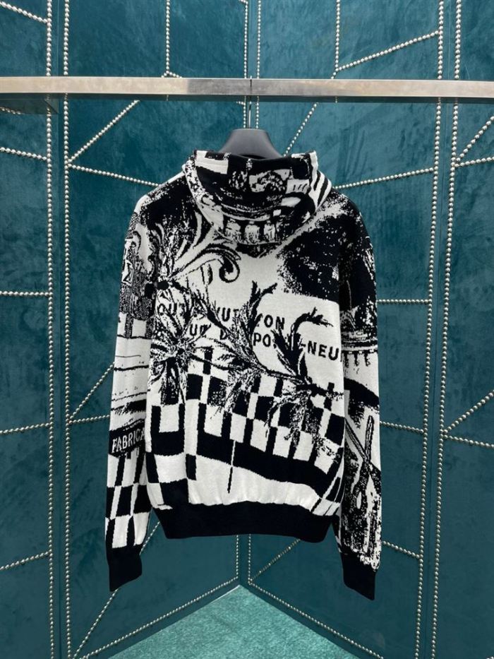 LOUIS VUITTON PARISIAN COLLAGE JACQUARD HOODIE – LH060