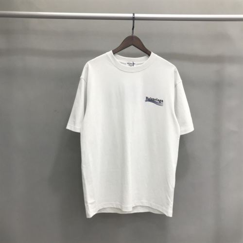BALENCIAGA MEN’S POLITICAL CAMPAIGN T-SHIRT LARGE FIT IN WHITE – BAS020