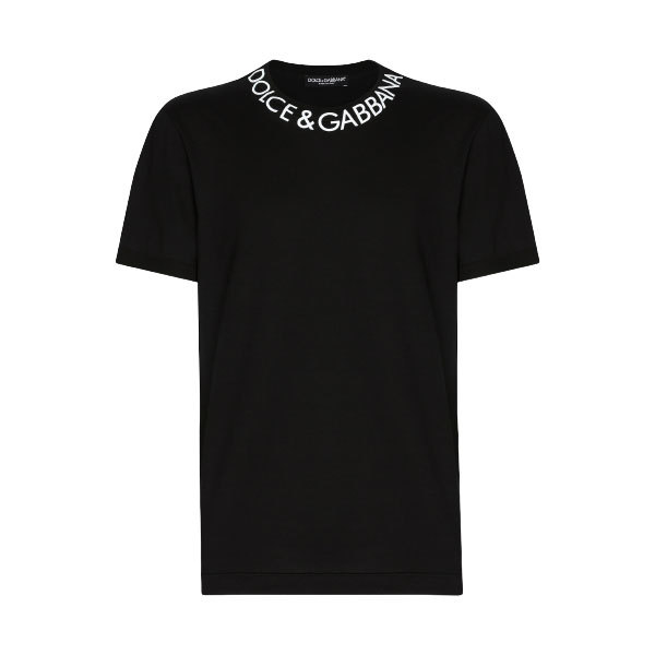 DOLCE & GABBANA ROUND-NECK T-SHIRT WITH DOLCE&GABBANA PRINT – DT005