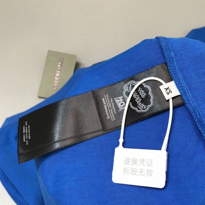 BALENCIAGA MEN’S THE SIMPSONS TM & © 20TH TELEVISION T-SHIRT OVERSIZED IN INDIGO – BAS006