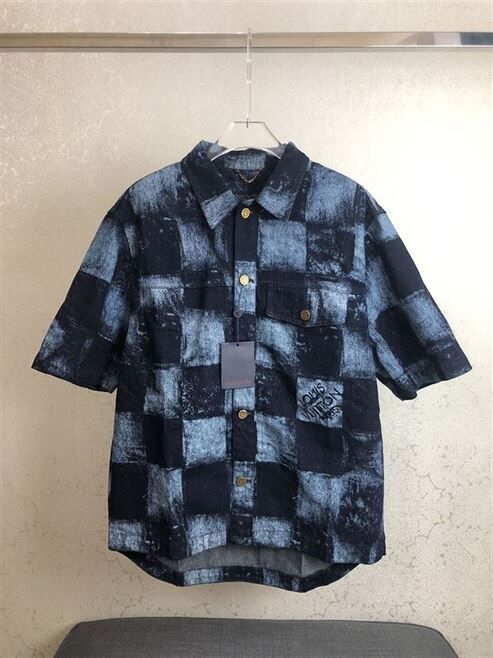 LOUIS VUITTON DAMIER SALT PRINT SHORT SLEEVE SHIRT – LVTS060