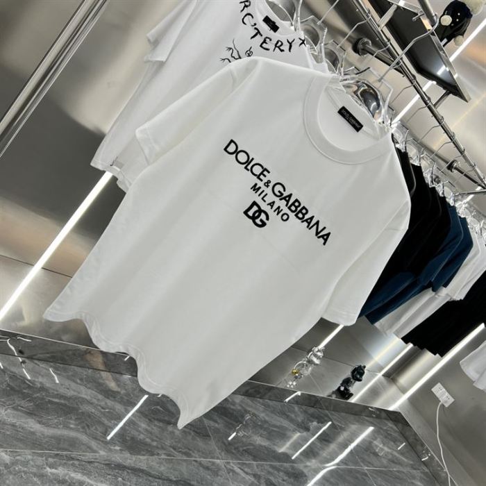 DOLCE & GABBANA COTTON T-SHIRT WITH DG EMBROIDERY – DT002