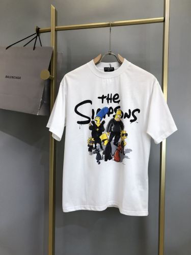 BALENCIAGA MEN’S THE SIMPSONS TM & © 20TH TELEVISION T-SHIRT OVERSIZED IN WHITE – BAS005