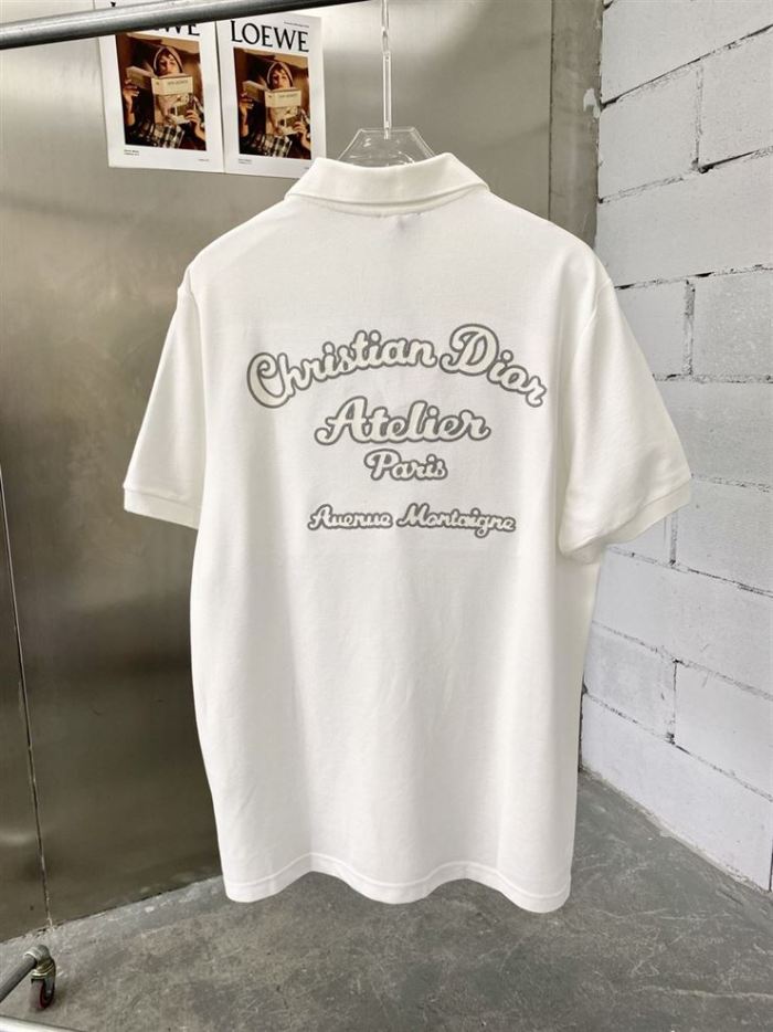‘CHRISTIAN DIOR ATELIER’ POLO SHIRT WHITE COTTON PIQUÉ – DOT019