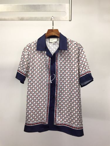 GUCCI GEOMETRIC G PRINT MUSLIN BOWLING SHIRT – GGS023