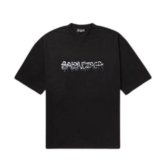 BALENCIAGA  MEN’S SLIME T-SHIRT MEDIUM FIT IN BLACK – BAS011