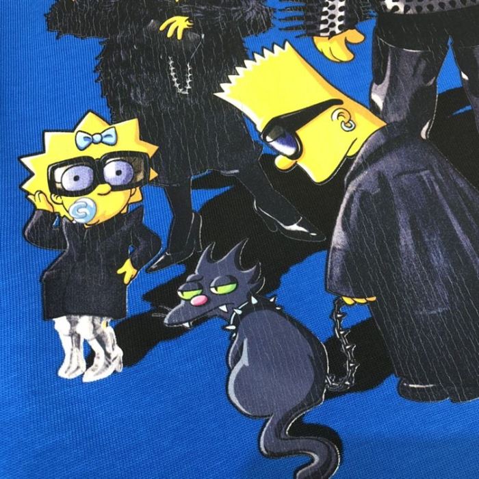 BALENCIAGA MEN’S THE SIMPSONS TM & © 20TH TELEVISION T-SHIRT OVERSIZED IN INDIGO – BAS006