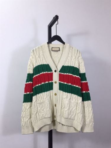 GUCCI WEB STRIPE CABLE-KNIT CARDIGAN – GCK041