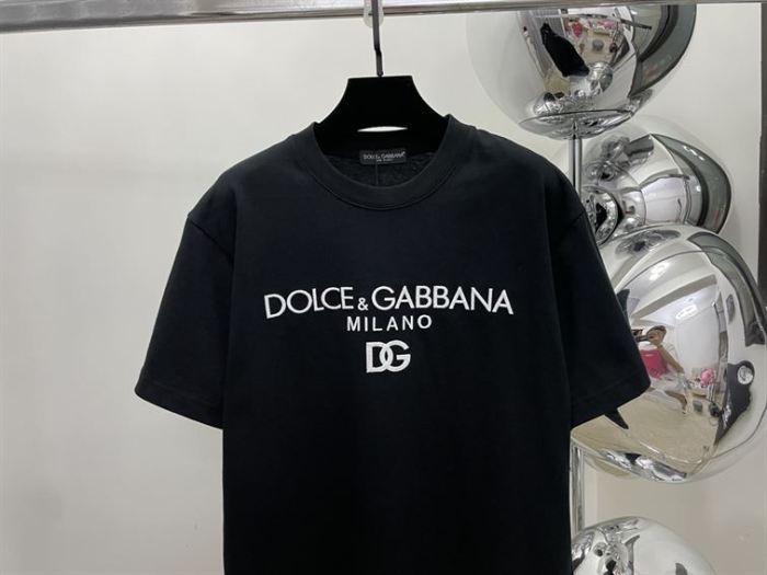 DOLCE & GABBANA COTTON T-SHIRT WITH DG EMBROIDERY – DT009
