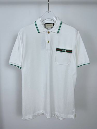 GUCCI COTTON POLO WITH WEB AND INTERLOCKING G – GGS037