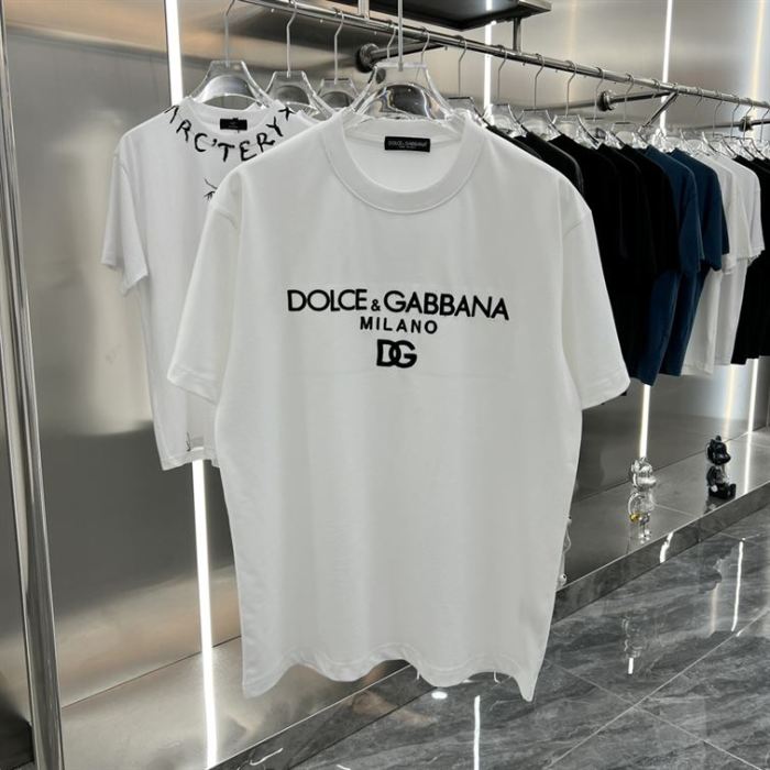DOLCE & GABBANA COTTON T-SHIRT WITH DG EMBROIDERY – DT002