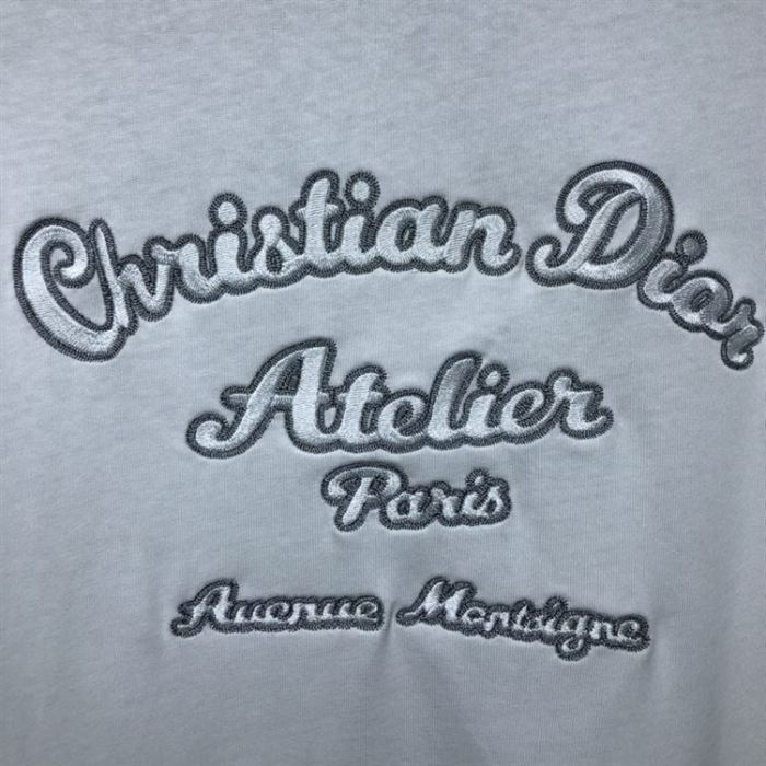 ‘CHRISTIAN DIOR ATELIER’ T-SHIRT RELAXED FIT WHITE COTTON JERSEY – DOT023