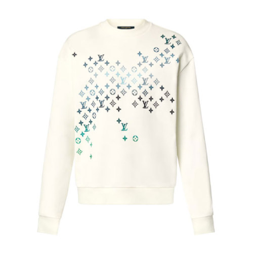 LOUIS VUITTON EMBROIDERED COTTON SWEATSHIRT MILK WHITE – LH065