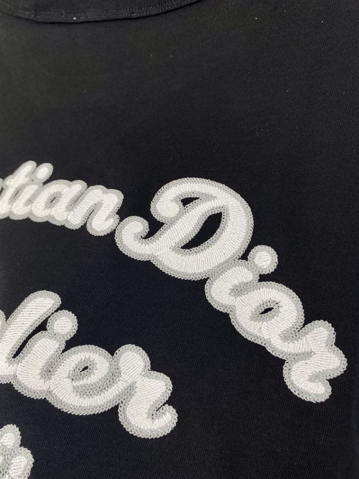 ‘CHRISTIAN DIOR ATELIER’ T-SHIRT RELAXED FIT BLACK COTTON JERSEY – DOT020