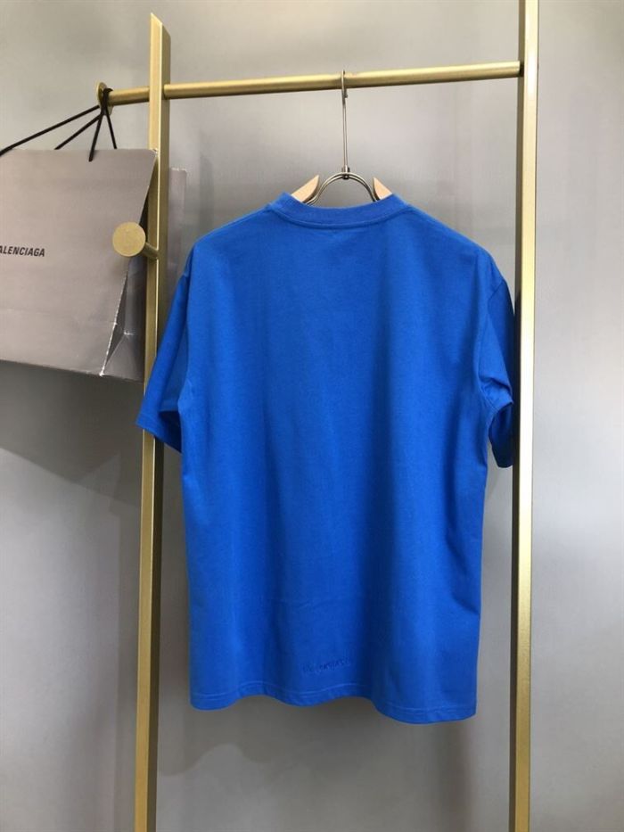 BALENCIAGA MEN’S THE SIMPSONS TM & © 20TH TELEVISION T-SHIRT OVERSIZED IN INDIGO – BAS006
