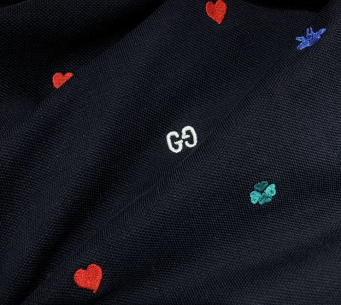 GUCCI POLO WITH SYMBOLS EMBROIDERY – GGS045