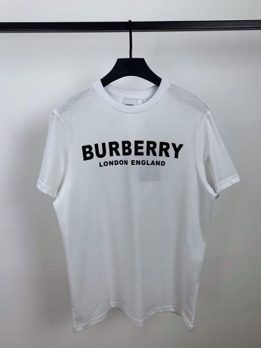 BURBERRY LOGO PRINT COTTON T-SHIRT IN WHITE – BRS009