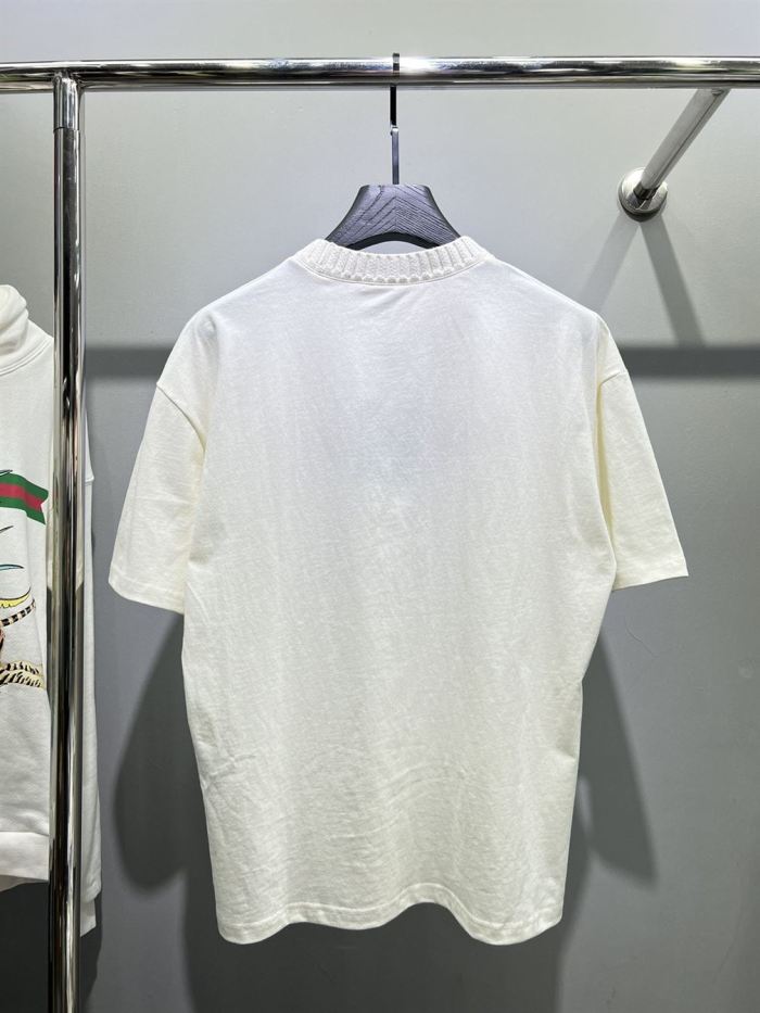 LOUIS VUITTON X NIGO EMBROIDERED MOCKNECK WHITE T-SHIRT – LVTS056