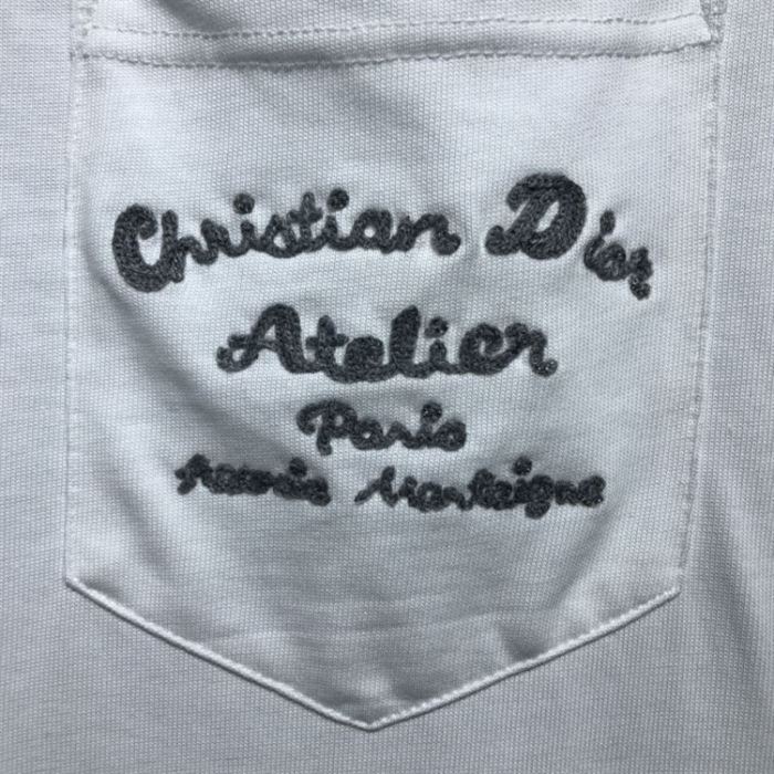 ‘CHRISTIAN DIOR ATELIER’ T-SHIRT RELAXED FIT WHITE COTTON JERSEY – DOT023