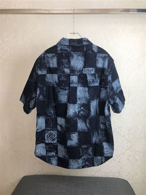LOUIS VUITTON DAMIER SALT PRINT SHORT SLEEVE SHIRT – LVTS060